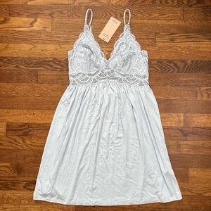 Mariana Light Blue Lace Chemise
